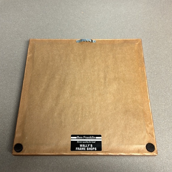 Framed hand stitched Heart cross-stitch 9”X9” - Picture 2 of 2